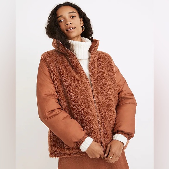 Madewell quilted reversible Sherpa jacket - Picture 1 of 5